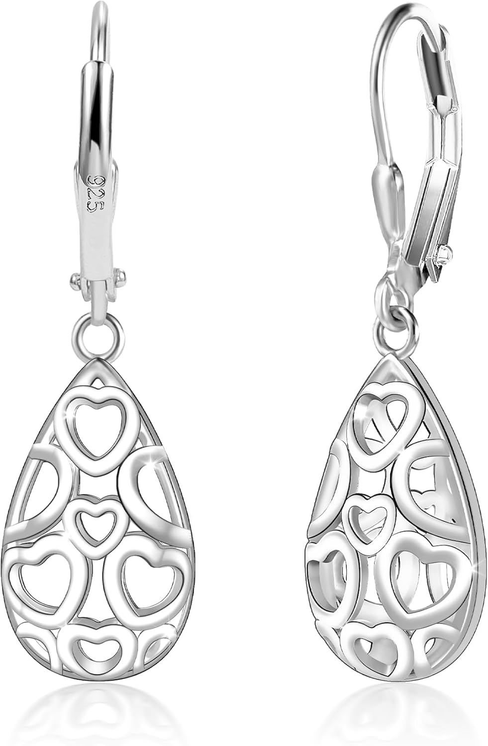 925 Sterling Silber Tropfen Ohrringe für Frauen Mädchen Wassertropfen #OWK011