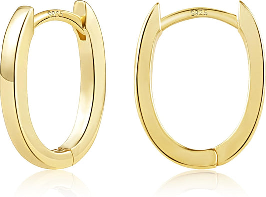 925 Sterling Silver Earrings Small Chunky Silver Earrings for Women Trendy   Cute Thick  Earing  for Women Gifts #OWK005