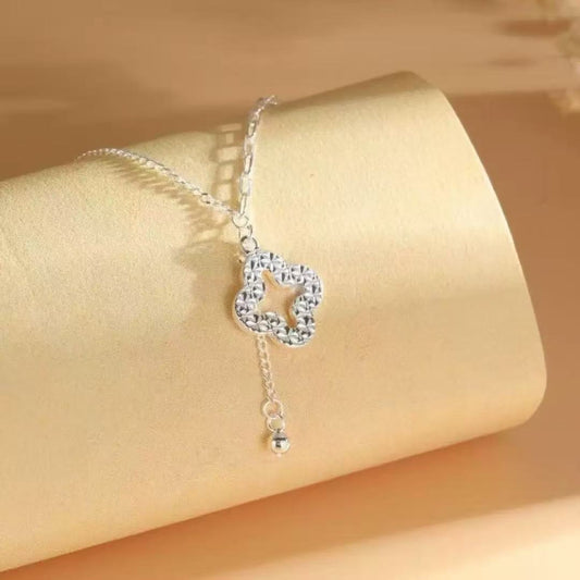925 Sterling Silver Hourglass Pendant Necklace – Elegant Silver Jewelry Gift for Her, Birthday or Valentine’s Day#OWK039